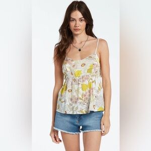 NWT Volcom Happy Clouds Tank Multi